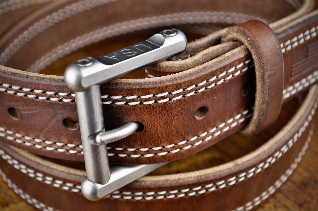 The Patriot Double Stitched Belt