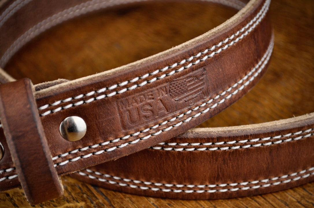 The Patriot Double Stitched Belt