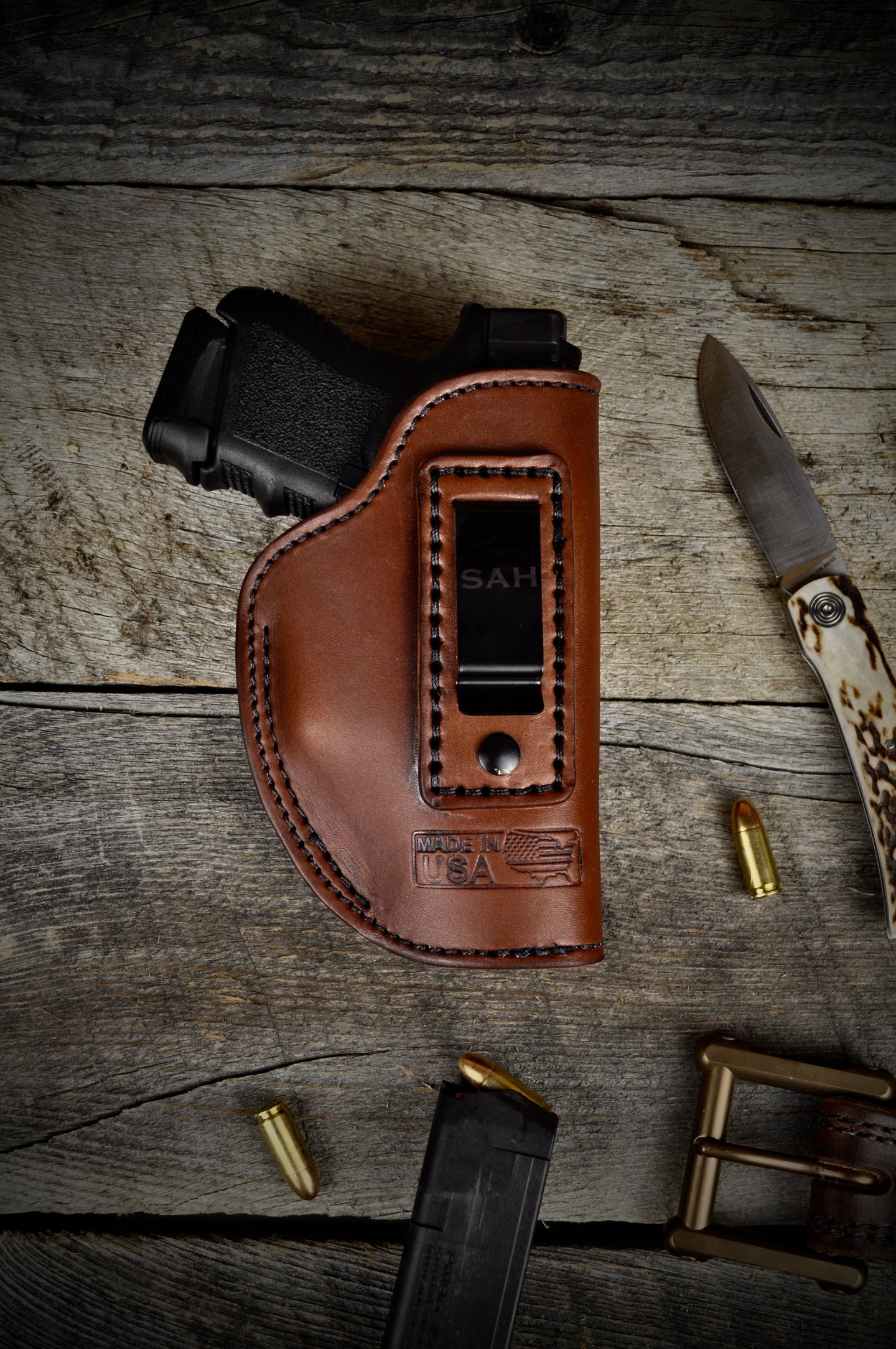 Limited Edition: Big Horn Concealed Carry Right Hand IWB Holster (Black)